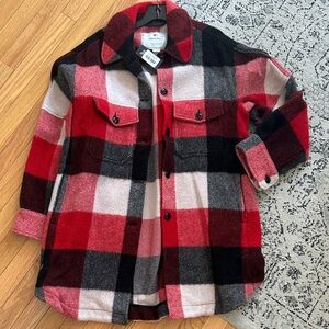 Woolrich Kids Plaid Shirt - Red, Black, and White